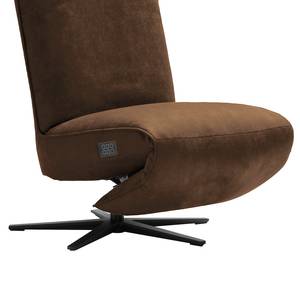 Fauteuil relax Barhal Aspect cuir vieilli - Tissu composite Bulan: Tabac