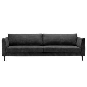 Big-Sofa Esquire Echtleder Fortesa: Schwarz