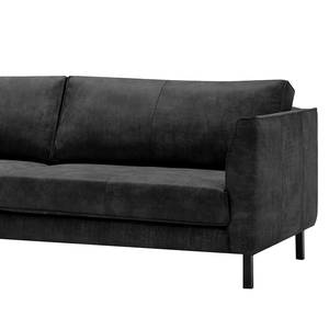 Big-Sofa Esquire Echtleder Fortesa: Schwarz