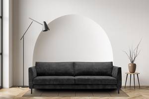 3-Sitzer Sofa Esquire Echtleder Fortesa: Schwarz