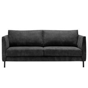 2,5-Sitzer Sofa Esquire Echtleder Fortesa: Schwarz