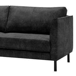 2,5-Sitzer Sofa Esquire Echtleder Fortesa: Schwarz