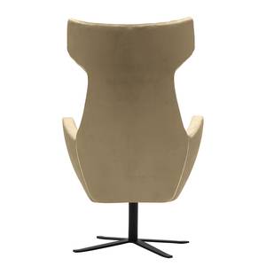 Fauteuil lounge Lunzua Velours Juna: Kaki - Avec repose-pieds