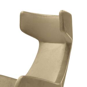 Fauteuil lounge Lunzua Velours Juna: Kaki - Avec repose-pieds