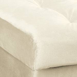 Ecksofa Naomi Samt Onoli: Creme - Longchair davorstehend links