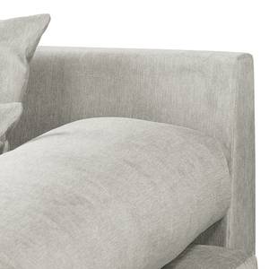 Ecksofa Naomi Microfaser Orela: Platin - Longchair davorstehend rechts