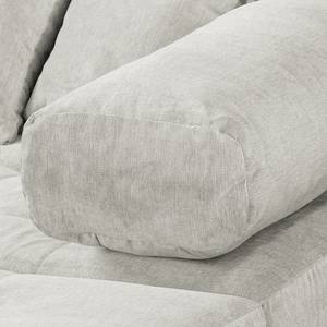 Ecksofa Naomi Microfaser Orela: Platin - Longchair davorstehend rechts