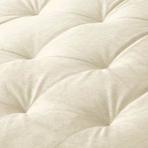 Ecksofa Naomi Samt Onoli: Creme - Longchair davorstehend rechts