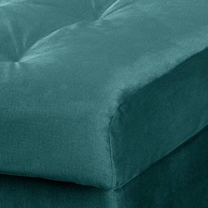 Ecksofa Naomi Samt Onoli: Blau - Longchair davorstehend rechts