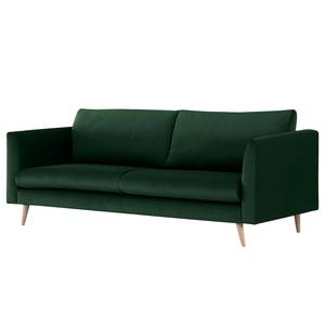 3-Sitzer Sofa Kayena Samt - Samt Sadia: Antikgrün - Buche Hell