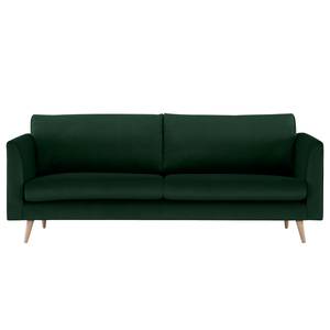 3-Sitzer Sofa Kayena Samt - Samt Sadia: Antikgrün - Buche Hell