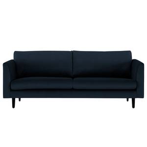 3-Sitzer Sofa Kayena Samt - Samt Sadia: Dunkelblau - Schwarz