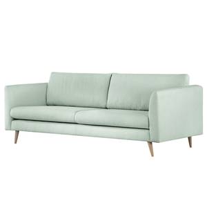 3-Sitzer Sofa Kayena Bouclé - Bouclé Stoff Eurona: Himmelblau - Buche Hell