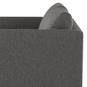 3-Sitzer Sofa Kayena Webstoff - Webstoff Lark: Dunkelgrau - Schwarz