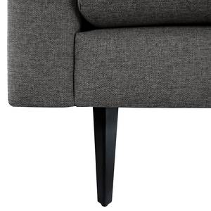 3-Sitzer Sofa Kayena Webstoff - Webstoff Lark: Dunkelgrau - Schwarz