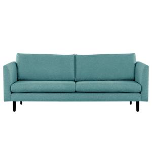 3-Sitzer Sofa Kayena Webstoff - Webstoff Lark: Petrol - Schwarz