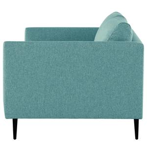 3-Sitzer Sofa Kayena Webstoff - Webstoff Lark: Petrol - Schwarz