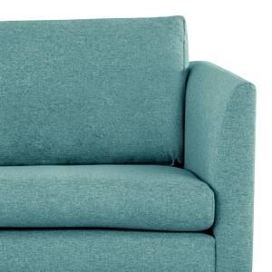 3-Sitzer Sofa Kayena Webstoff - Webstoff Lark: Petrol - Schwarz