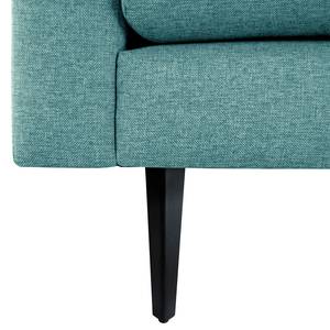 3-Sitzer Sofa Kayena Webstoff - Webstoff Lark: Petrol - Schwarz