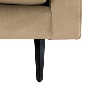 3-zitsbank Kayena fluweel - Velours Sadia: Beige - Zwart