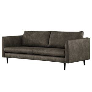 3-Sitzer Sofa Kayena Antiklederlook - Microfaser Priya: Anthrazit - Schwarz