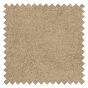 3-zitsbank Kayena fluweel - Velours Sadia: Beige - Chroomkleurig glanzend