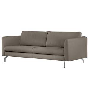 3-Sitzer Sofa Kayena Bouclé - Bouclé Stoff Eurona: Grau - Chrom glänzend