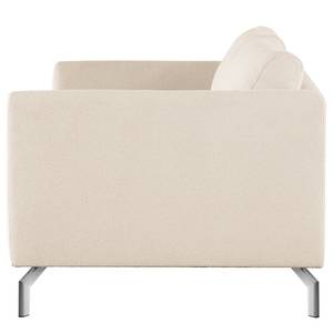 3-Sitzer Sofa Kayena Bouclé - Bouclé Stoff Eurona: Beige - Chrom glänzend