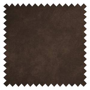 Repose-pieds Kayena Aspect cuir vieilli - Microfibre Priya: Marron foncé - Noir