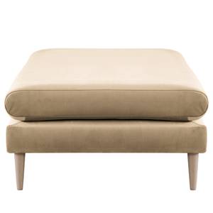 Panca e pouf Kayena velluto - Velluto Sadia: beige - Faggio chiara