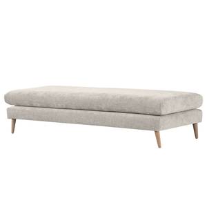 Banc repose-pieds Kayena Tissu - Tissu Cieli: Sablé gris - Hêtre clair