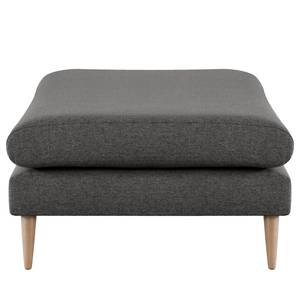 Panca e pouf Kayena Tessuto - Velluto Lark: grigio scuro - Faggio chiara