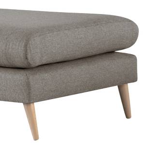 Panca e pouf Kayena Tessuto - Velluto Lark: marrone grigio - Faggio chiara