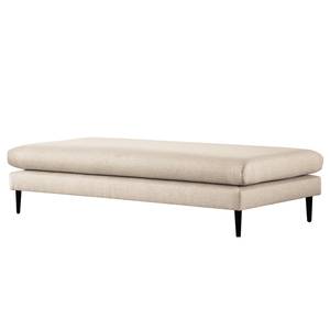 Banc repose-pieds Kayena Tissu - Tissu Inas: Cappuccino - Noir