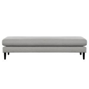 Banc repose-pieds Kayena Tissu - Tissu Inas: Gris platine - Noir