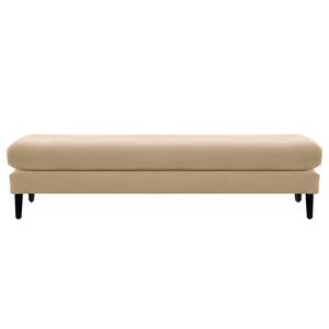 Banc repose-pieds Kayena Velours - Velours Sadia: Beige - Noir