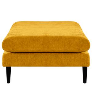 Banc repose-pieds Kayena Tissu - Tissu Cieli: Jaune moutarde - Noir