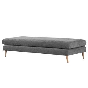 Banc repose-pieds Kayena Tissu - Tissu Cieli: Gris foncé - Hêtre clair