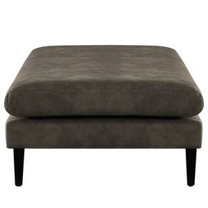 Banc repose-pieds Kayena Aspect cuir vieilli - Microfibre Priya: Anthracite - Noir