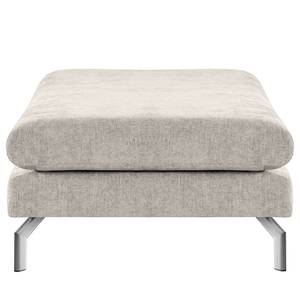 Banc repose-pieds Kayena Tissu - Tissu Cieli: Sablé gris - Chrome brillant