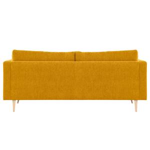 2-Sitzer Sofa Kayena Webstoff - Webstoff Cieli: Senfgelb - Buche Hell