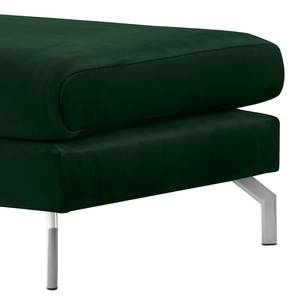 Banc repose-pieds Kayena Velours - Velours Sadia: Vert vieilli - Chrome brillant