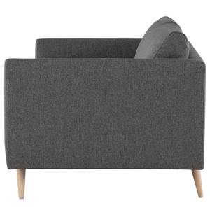 2-Sitzer Sofa Kayena Webstoff - Webstoff Lark: Dunkelgrau - Buche Hell