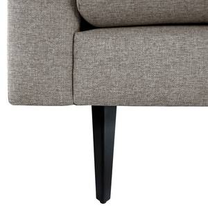 2-Sitzer Sofa Kayena Webstoff - Webstoff Lark: Braungrau - Schwarz