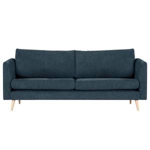 2-Sitzer Sofa Kayena Webstoff - Webstoff Cieli: Dunkelblau - Buche Hell