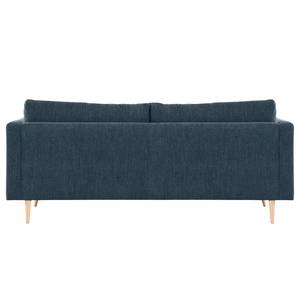 2-Sitzer Sofa Kayena Webstoff - Webstoff Cieli: Dunkelblau - Buche Hell