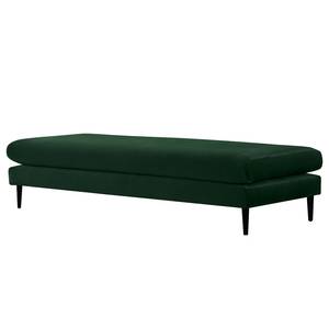 Banc repose-pieds Kayena Velours - Velours Sadia: Vert vieilli - Noir