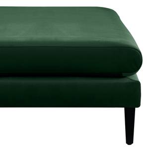 Banc repose-pieds Kayena Velours - Velours Sadia: Vert vieilli - Noir