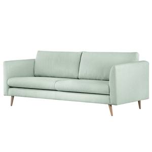 2-Sitzer Sofa Kayena Bouclé - Bouclé Stoff Eurona: Himmelblau - Buche Hell