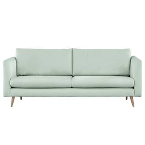 2-Sitzer Sofa Kayena Bouclé - Bouclé Stoff Eurona: Himmelblau - Buche Hell